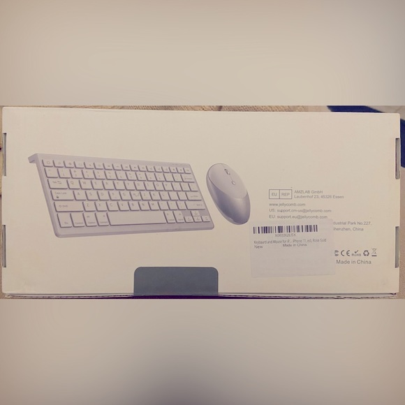 Jelly Comb Wireless Backlit Keyboard and Mouse Combo Rose Gold - Picture 3 of 3